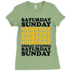 saturday sunday shitday Ladies Fitted T-Shirt