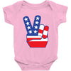 Peace Sign Hand Baby Onesie