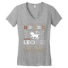 santa leo christmas ugly t shirts Women's V-Neck T-Shirt