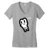 bad skull Women's V-Neck T-Shirt