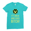 milk and eggs Ladies Fitted T-Shirt