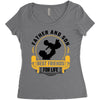 Father and Son Best Friends for Life Women's Triblend Scoop T-shirt
