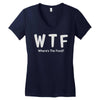 wtf where's the food Women's V-Neck T-Shirt