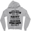 Super Cool Nanny Of A Freaking Awesome Grandson Zipper Hoodie