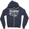 fishing   through his fly! Zipper Hoodie