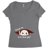June Peeking Out Baby Boy Women's Triblend Scoop T-shirt