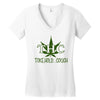 THC Toke Hold Cough T-Shirt Women's V-Neck T-Shirt