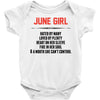 June Girl Hated By Many Baby Onesie
