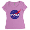 santa nasa Women's Triblend Scoop T-shirt