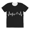 Heart Beats Mountain All Over Women's T-shirt