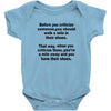criticize Baby Bodysuit