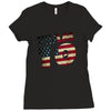 team 10 american flag Ladies Fitted T-Shirt
