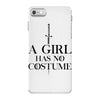 a girl has no costume (black) iPhone 7 Case