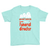 can't scare me halloween funeral direct Youth Tee