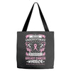 Never Underestimate The Strength Of A Breast Cancer Warrior Tote Bags