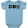 eat sleep science Baby Onesie