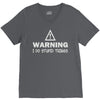 warning i do stupid things V-Neck Tee