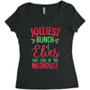 jolliest bunch of elves this side of the nuthouse Women's Triblend Scoop T-shirt