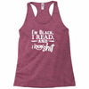 i'm black i read and i know Racerback Tank