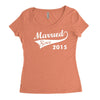 married since 2015   mens funny wedding marriage Women's Triblend Scoop T-shirt