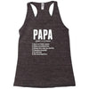 Papa Noun Definition Racerback Tank