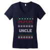 ugly christmas uncle Women's V-Neck T-Shirt