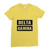 Delta Gamma Black Ladies Fitted T-Shirt