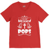 I Am One Blessed Pops V-Neck Tee