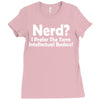 nerd,i prefer the term intellectual badass Ladies Fitted T-Shirt