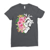 Heart And Flowers Ladies Fitted T-Shirt