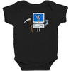 blue screen of death Baby Bodysuit
