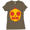 frightened jack o lantern Ladies Fitted T-Shirt