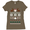 ugly christmas sweater Ladies Fitted T-Shirt