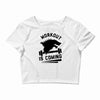 round neck half sleeves Crop Top