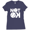not ok baseball Ladies Fitted T-Shirt