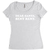 dear santa sent rent Women's Triblend Scoop T-shirt