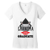 [granma name]proud grandma graduate 2018 Women's V-Neck T-Shirt
