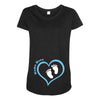 Baby Boy with Heart Any Name Customized Maternity Scoop Neck T-shirt