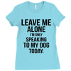 Leave Me Alone I Am Only Speaking To My Dog Today Ladies Fitted T-Shirt