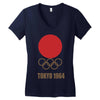 retro tokyo 1964 olympic games Women's V-Neck T-Shirt