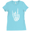 skeleton hand Ladies Fitted T-Shirt