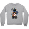 who loves german shepherd Crewneck Sweatshirt