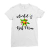 world's best mom Ladies Fitted T-Shirt