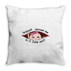 June Peeking Out Asian Baby Girl Throw Pillow