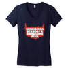 behind beard is a handsome man Women's V-Neck T-Shirt