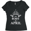 the best teachers are born in april Women's Triblend Scoop T-shirt