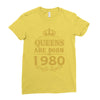 queens are born in 1980 Ladies Fitted T-Shirt
