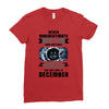 Never Underestimate A Man Who Watches Black Mirror And Was Born in Ladies Fitted T-Shirt