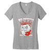 praying skull Women's V-Neck T-Shirt