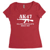 ak47 funny,political,weapons,cool,retro,rude Women's Triblend Scoop T-shirt